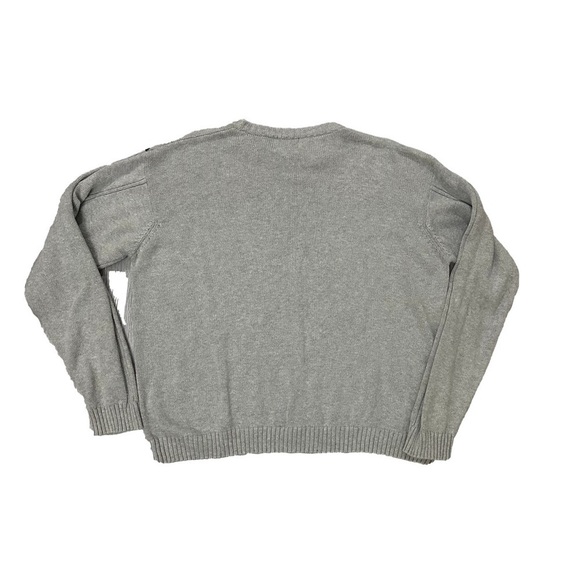 Vntg Gray Plaid Grandpacore Sweater Mens XL Cable Knit Preppy Academia Old Money - Picture 2 of 5